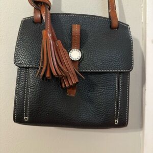 Dooney & Bourke Black and Brown Leather Bag